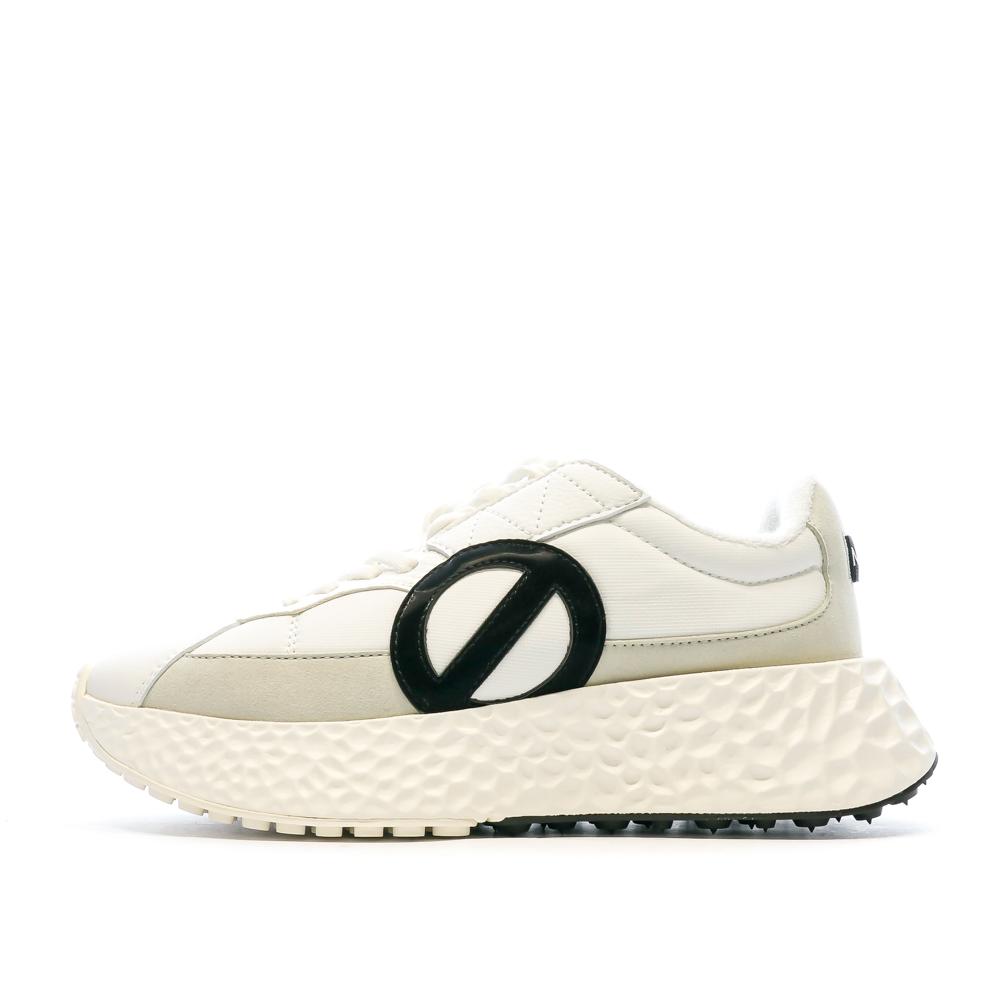 Baskets Écru/Noir Femme No Name Carter Runner pas cher