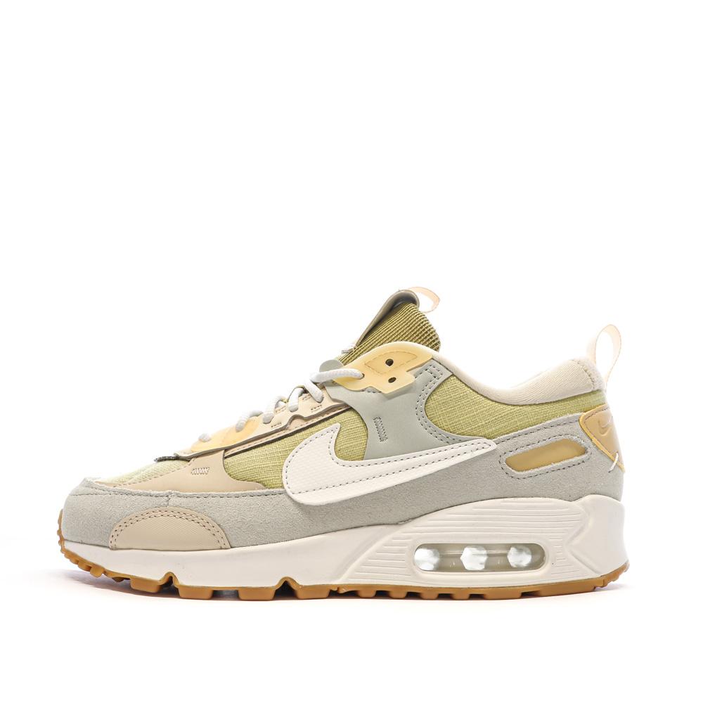 Baskets Bleu/Vert/Rose Femme Nike Air Max 90 Futura pas cher