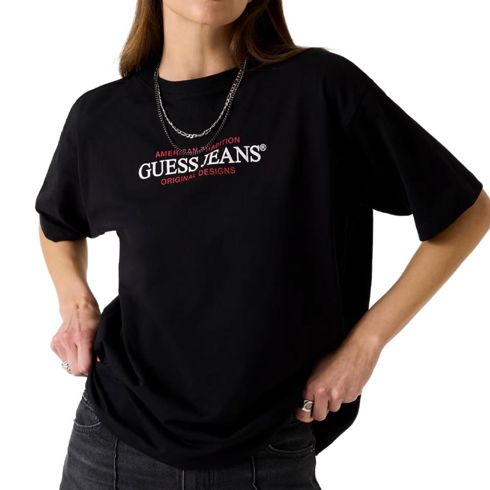 Guess American Women's Black T-Shirt affordable