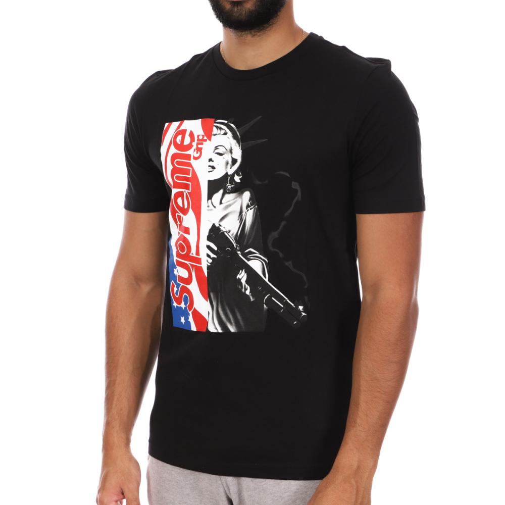 T-shirt Noir Homme Supreme Grip Maril pas cher