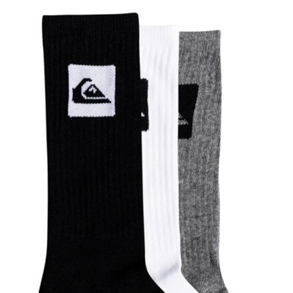 3 pairs of Quiksilver men’s white/grey socks AQYAA03316 Photo of the Espace des Marques %store% store - view of %key%