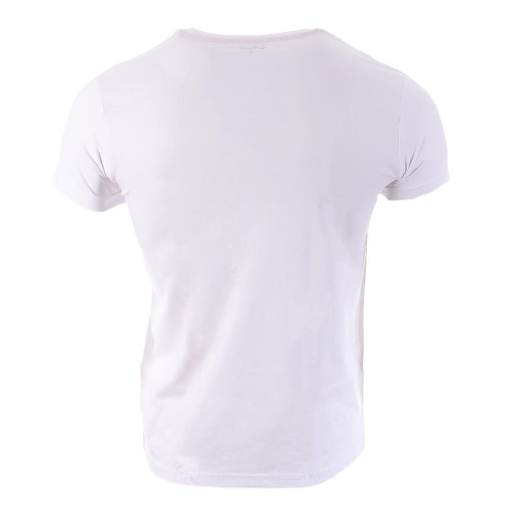 T-shirt Blanc Homme Schott Lloyd vue 2