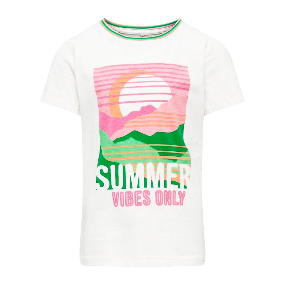 T-shirt Blanc Kids Only Julie pas cher