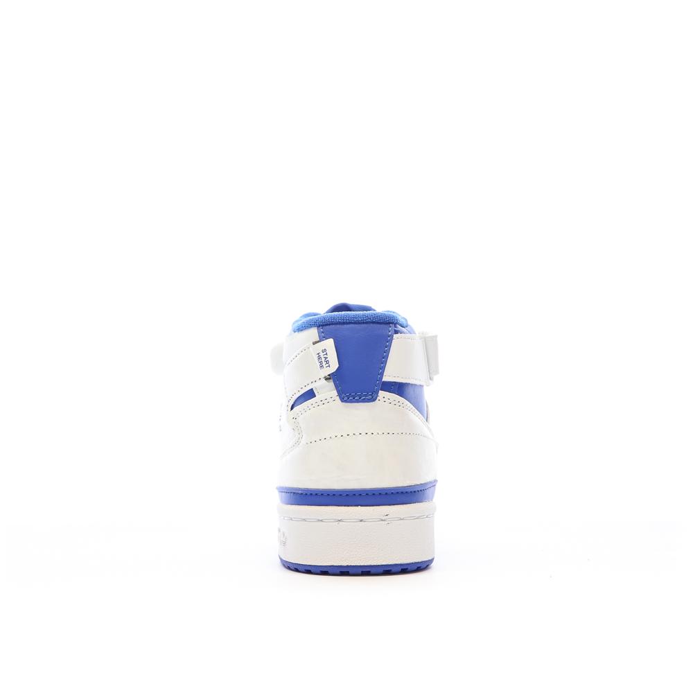 Baskets Blanc/Bleu Garçon Adidas Forum Mid vue 3