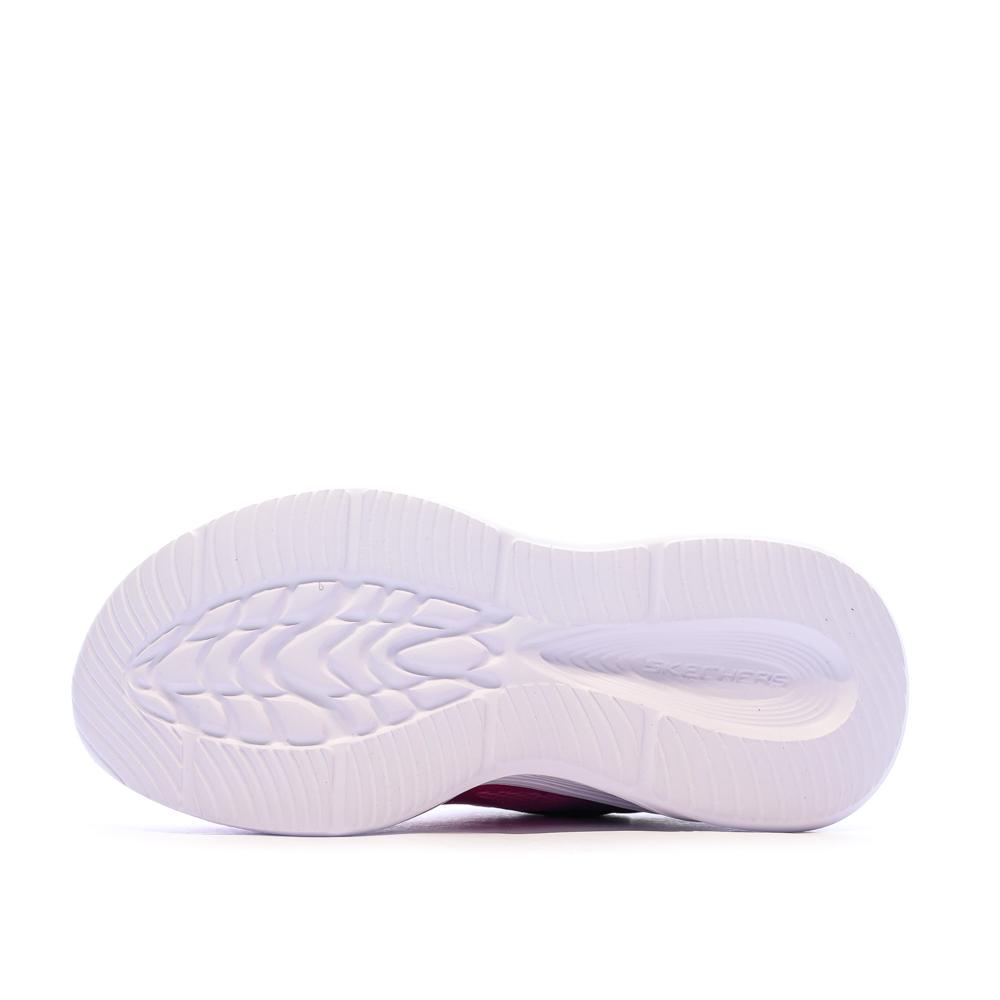 Baskets Roses/Noires Fille Skechers Sola Glow01 vue 5
