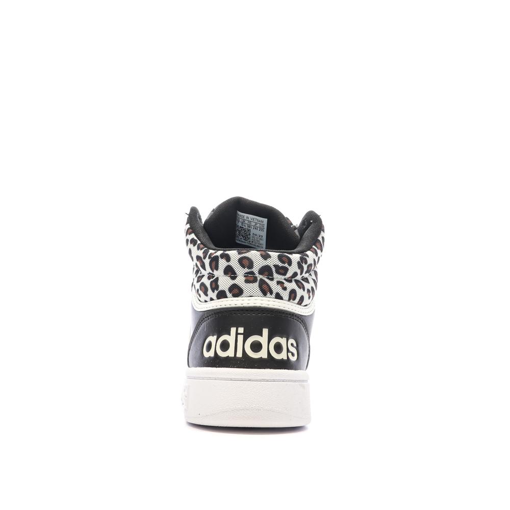 Baskets Noires Femme Adidas Hoops vue 3