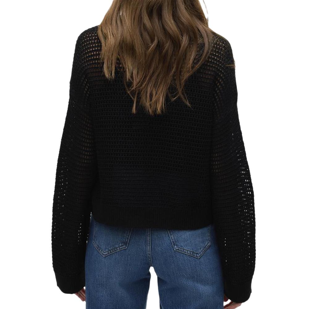 Pull Noir Femme Vero Moda Madera vue 2
