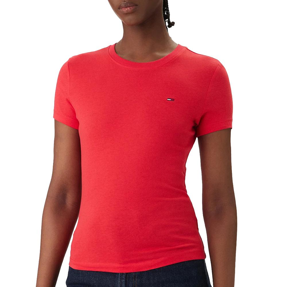 T-shirt Rouge Femme Tommy Hilfiger Tjw C pas cher