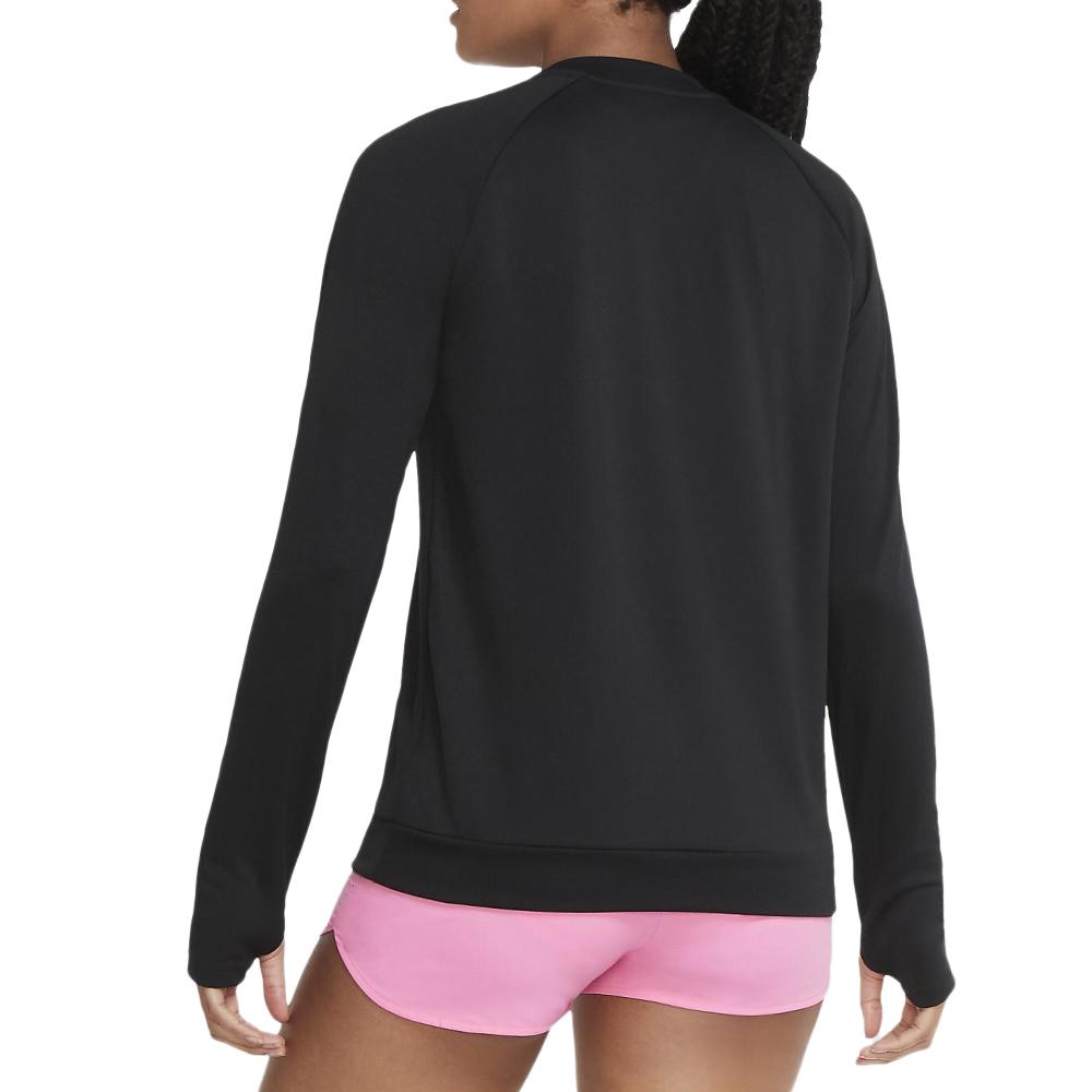 T-Shirt Manches Longues Noir Femme Nike Pacer Crew vue 2
