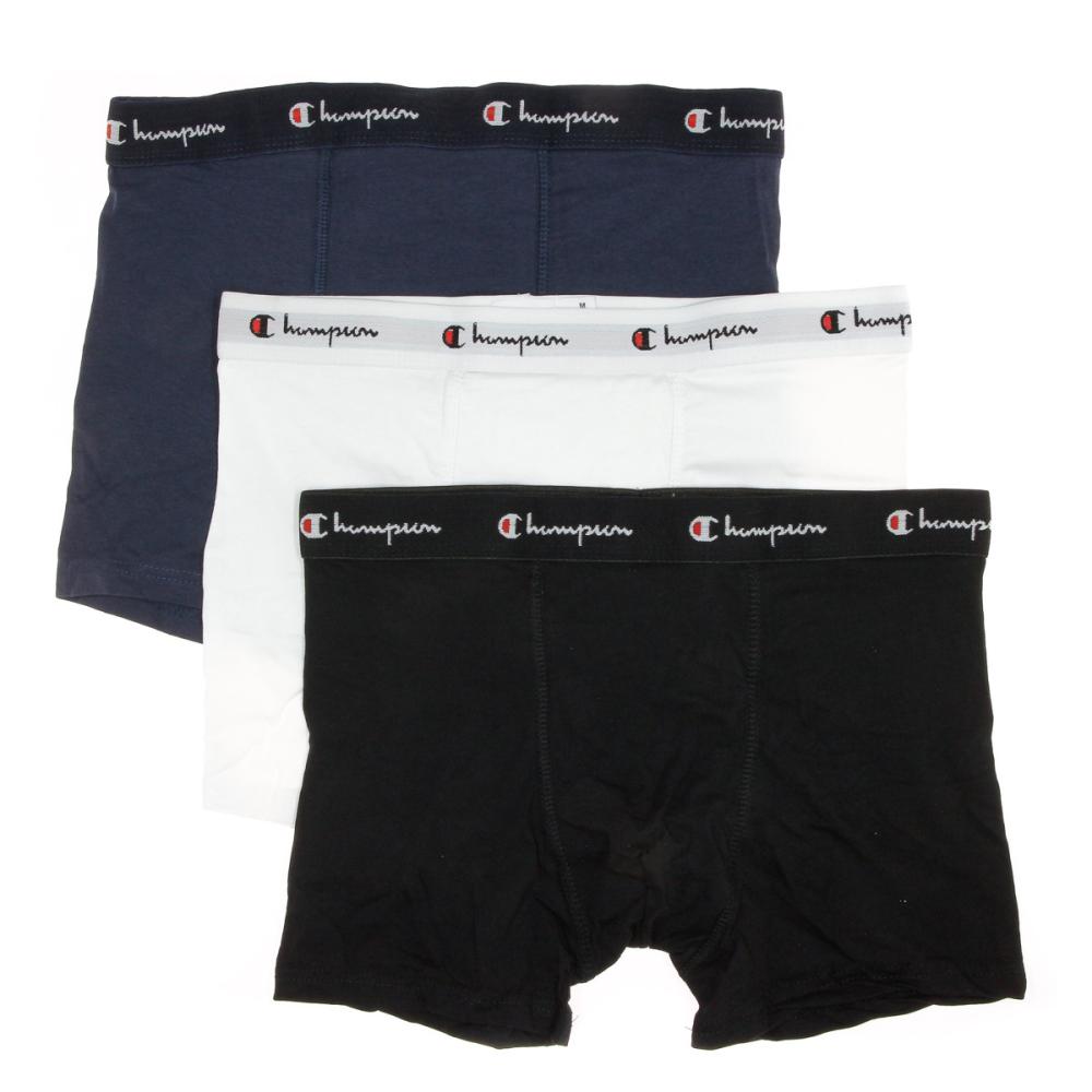 X3 Boxers Marine/Blanc/Noir Homme Champion Trunks pas cher