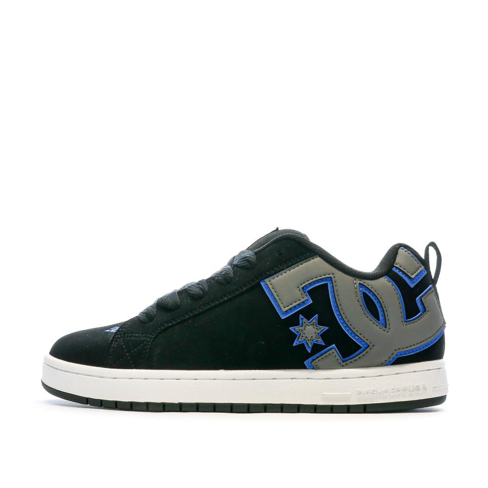 Baskets Noir/Gris/Bleu Homme Dc shoes Court Graffik pas cher