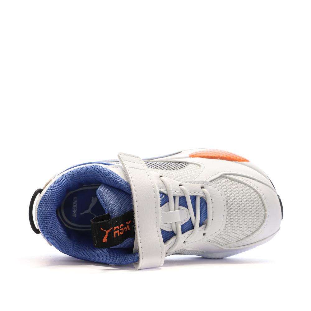 Baskets Blanches/Orange/Bleu Garçon Puma 395556 vue 4
