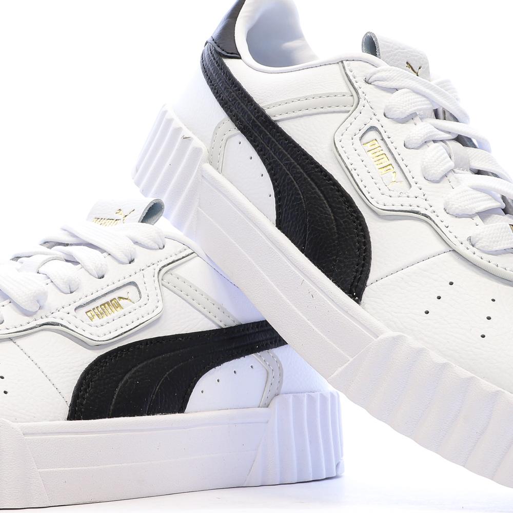 Baskets Blanc/Noir Femme Puma Carina 3.0 Luxe vue 7