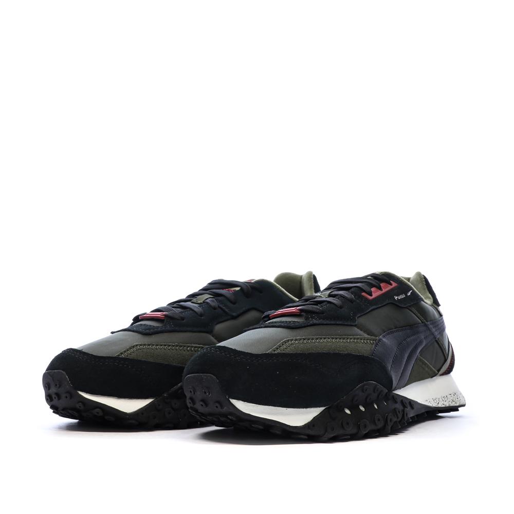 Baskets Vertes/Bordeaux Homme Puma Blktop vue 6