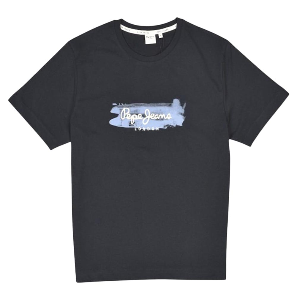 T-shirt Noir/Bleu Homme Pepe jeans Picthon- pas cher