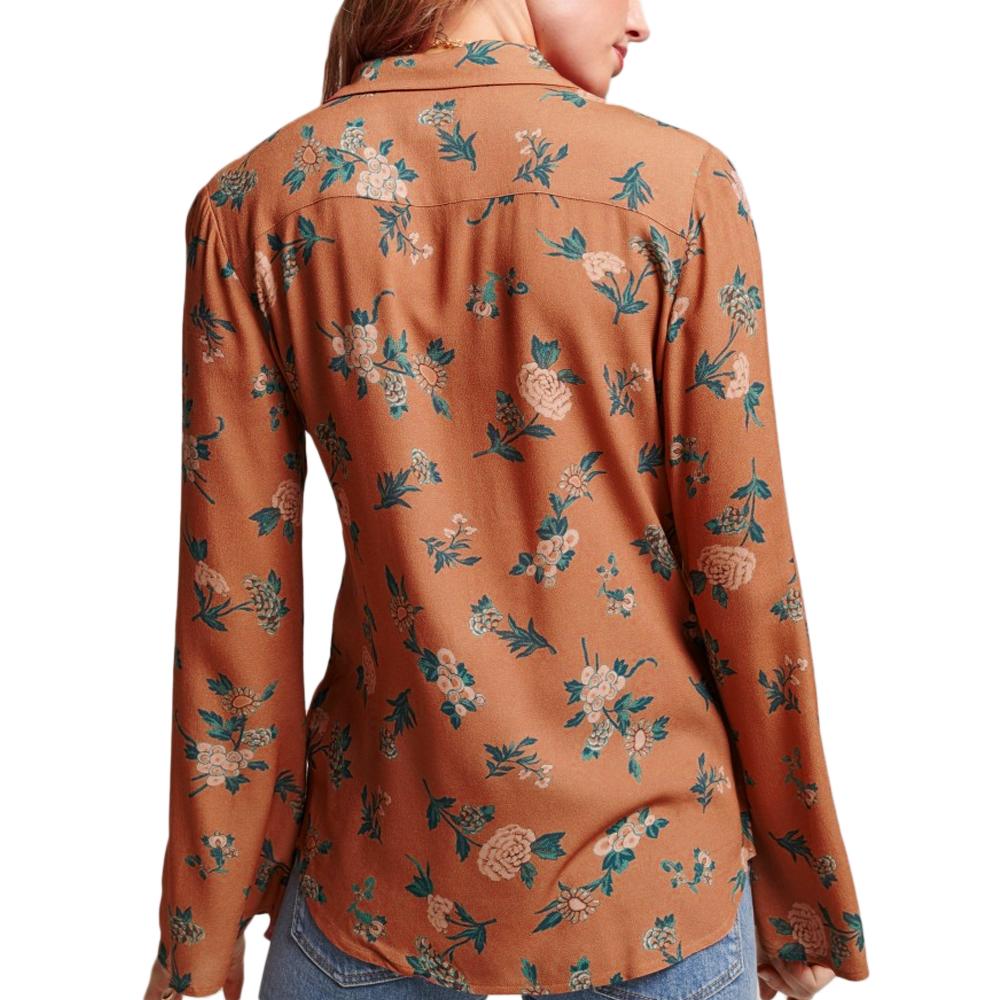 Chemise Orange Femme Superdry Seventies vue 2