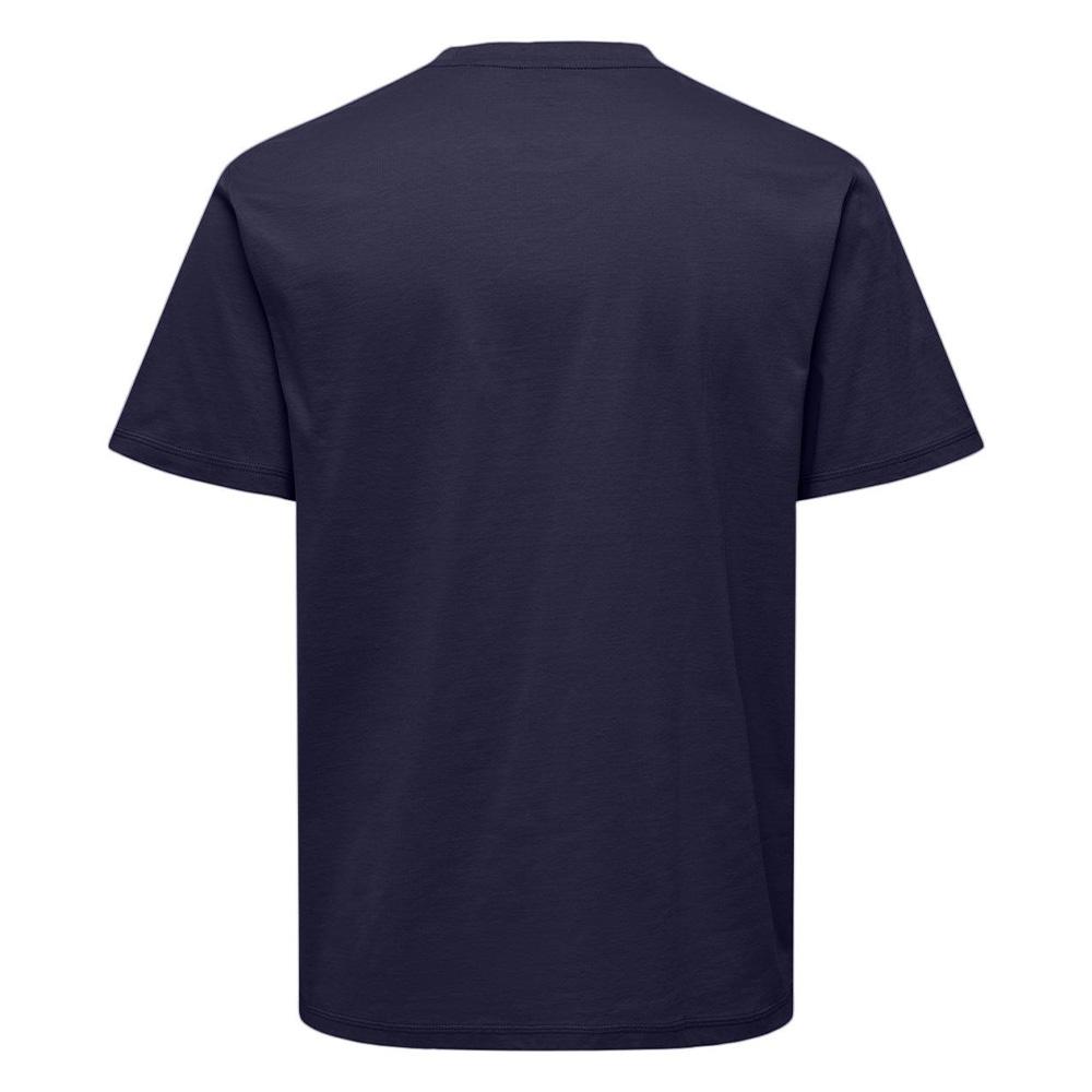 T-shirt Marine Homme Only & Sons Life Stitch vue 2
