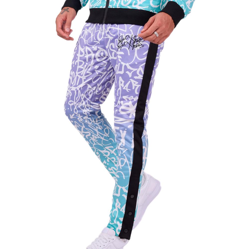 Jogging Noir/Violet Homme Project X Graffiti pas cher