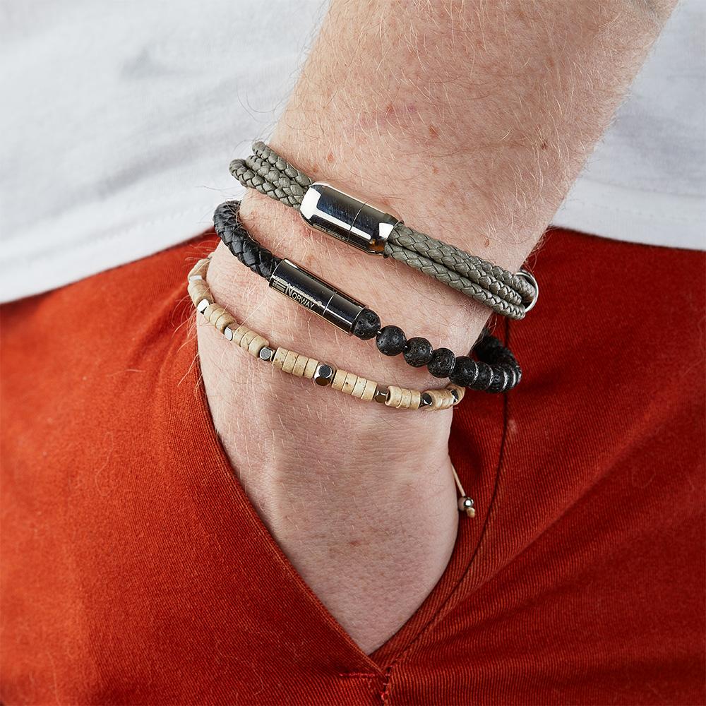 Bracelet Gris Homme Geographical Norway 315032 vue 2