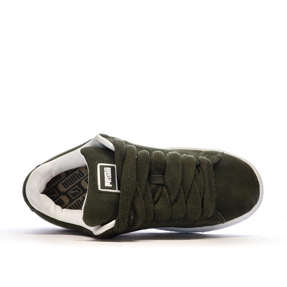Baskets Kaki/Blanc Femme Puma Suede XL vue 4