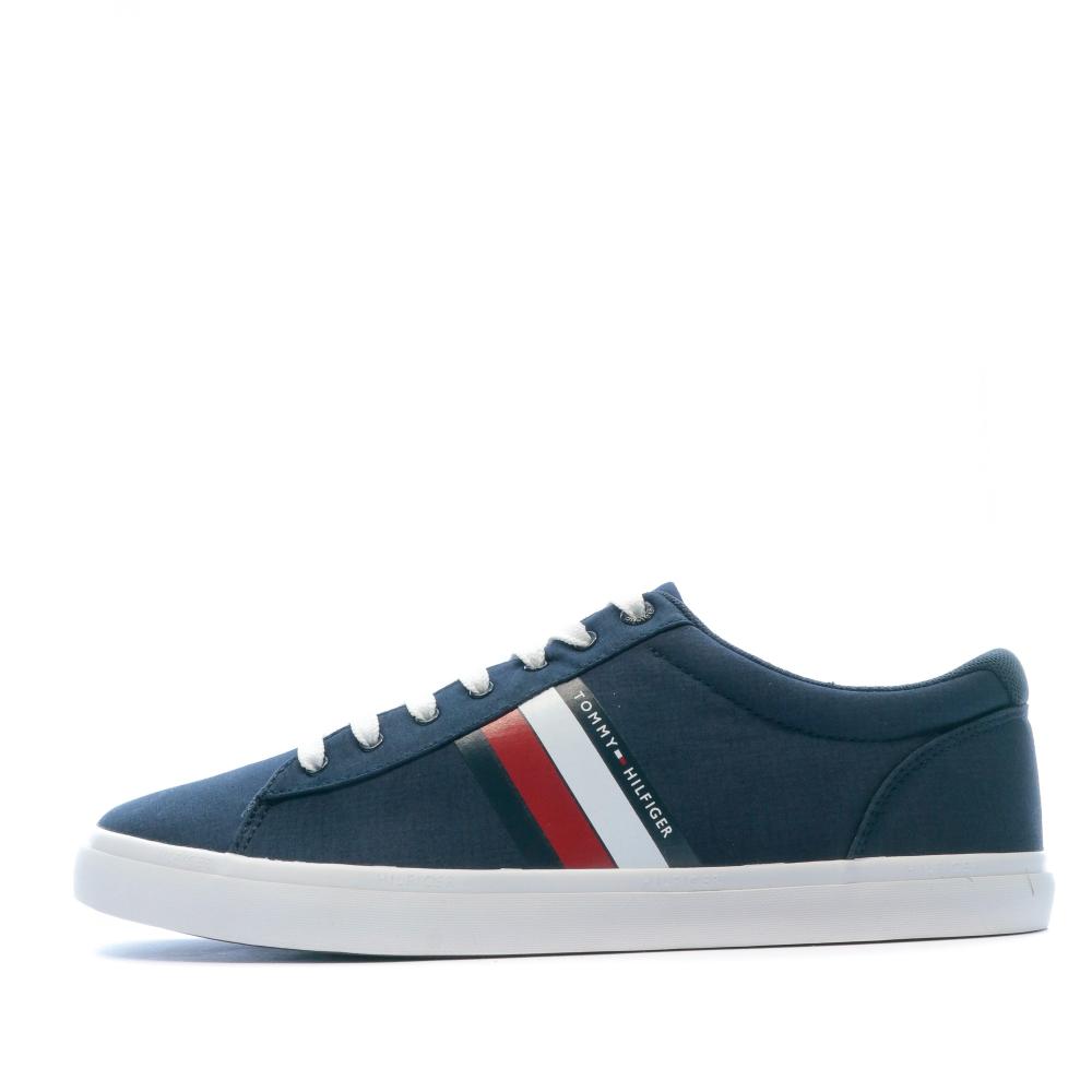 Basket Marine Rayures Homme TOMMY HILFIGER STRIPES DETAIL pas cher