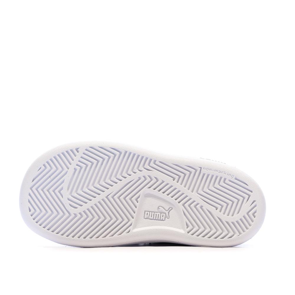 Baskets Marine/Rouge Garçon Puma Smash 3.0 vue 5