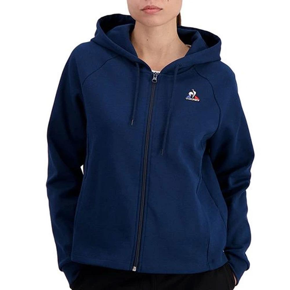 Sweat Zippé Bleu Femme Le Coq Sportif Hoody pas cher