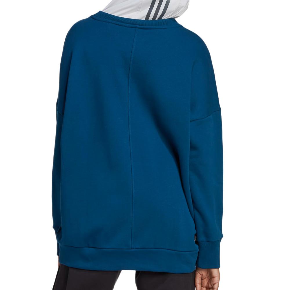 Sweat Bleu Femme Adidas Fi Bos Crew vue 2
