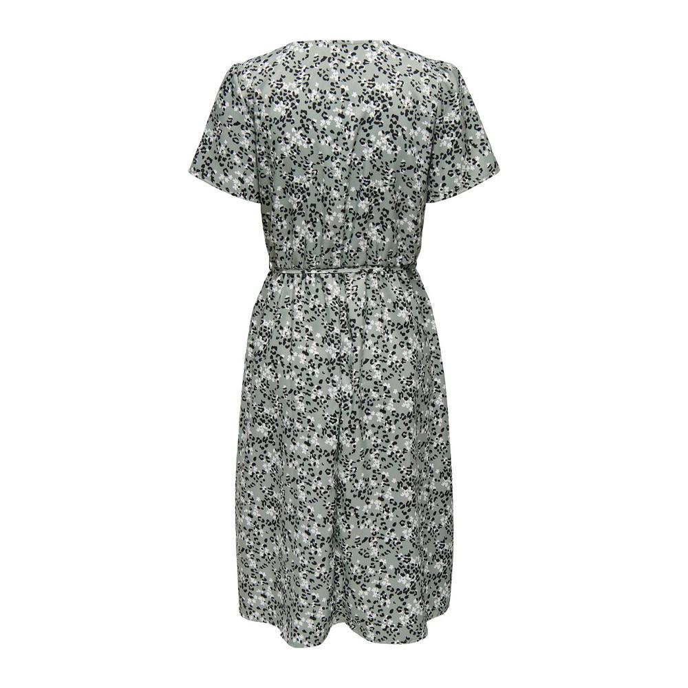 Robe Verte à Fleurs Femme JDY Rika vue 2