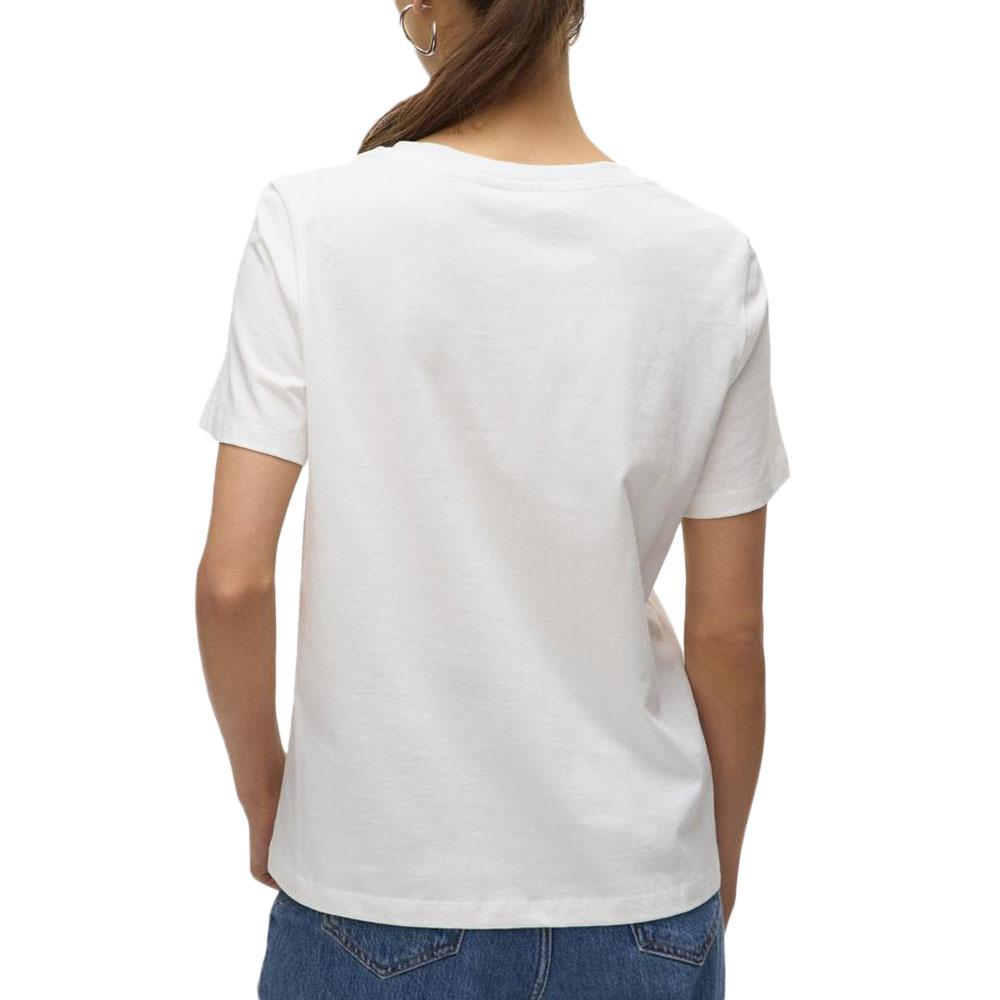 T-Shirt Blanc Femme Vero Moda Feyola vue 2