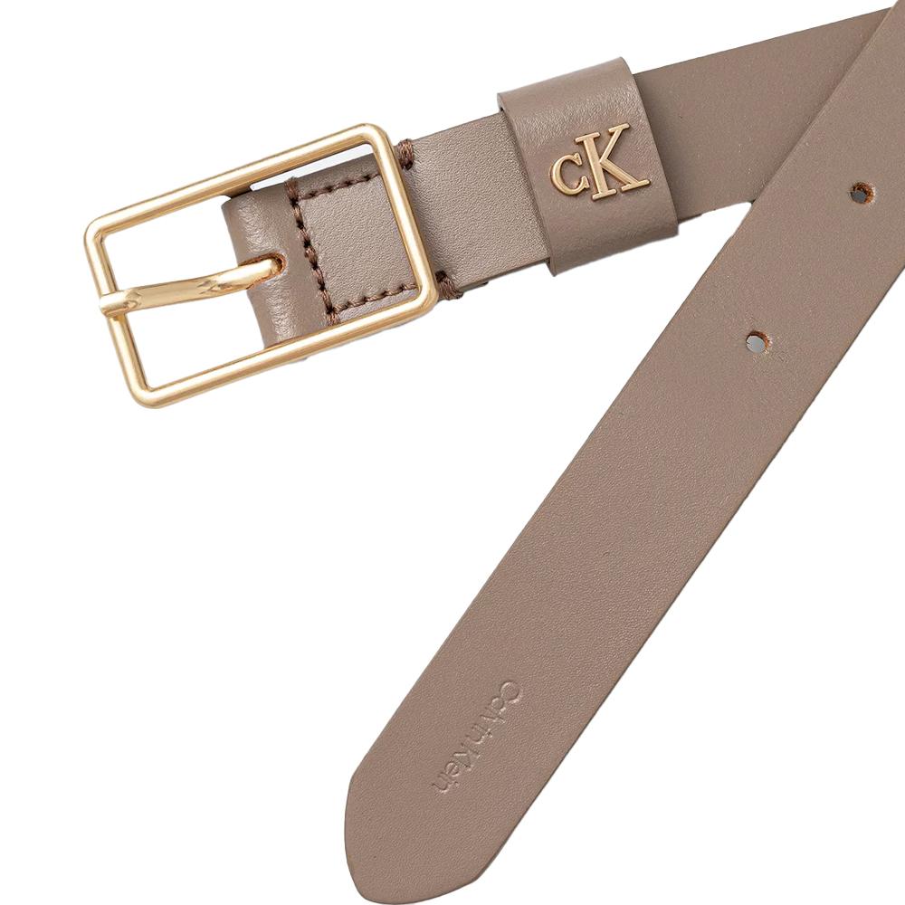 Ceinture Taupe Femme Calvin Klein Square Buckle vue 2