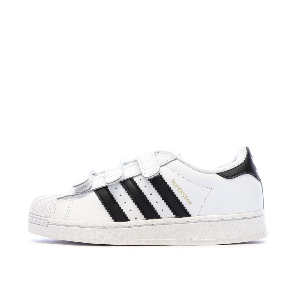 Basket Blanches/Noires Garçon Adidas Superstar pas cher