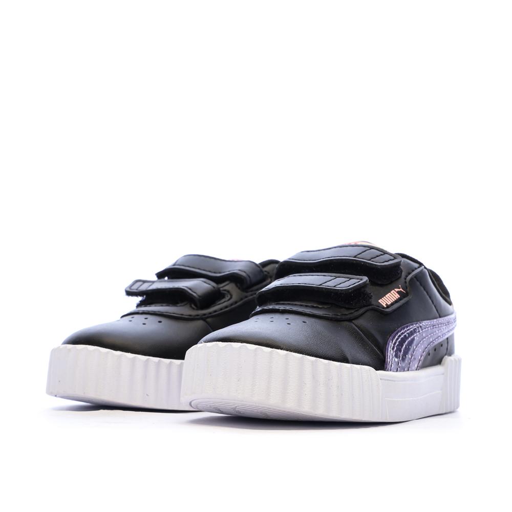 Baskets Noir Fille Puma Carina 3.0 Blurry Dr vue 6