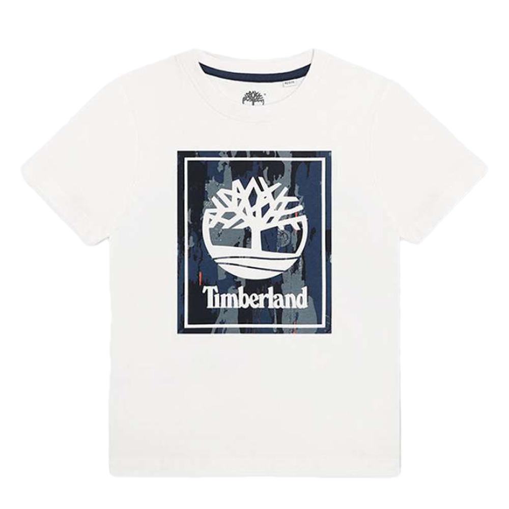 T-Shirt Blanc Garçon Timberland T60085 pas cher