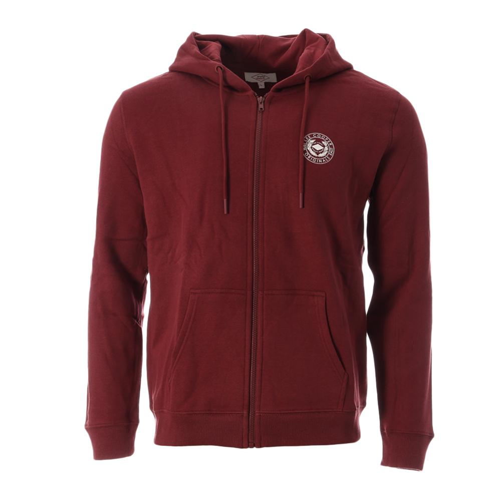 Sweat Zippée Bordeaux Homme Lee Cooper Owen pas cher