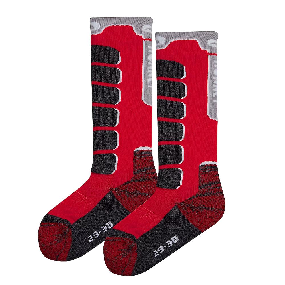 X1 Paire de Chaussettes Rouge/Noir Homme Bas Snowpark pas cher