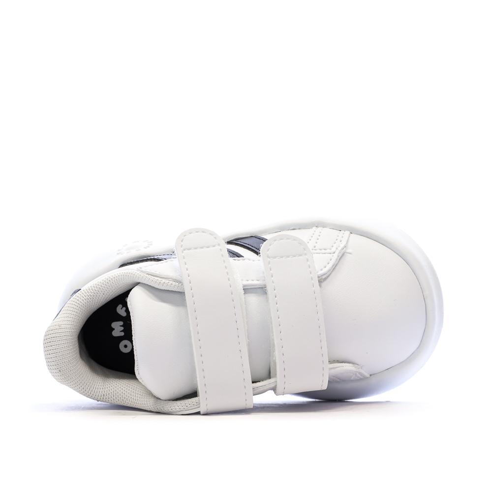 Baskets Blanches/Noires Garçon Adidas Grand Court 2.0 vue 4