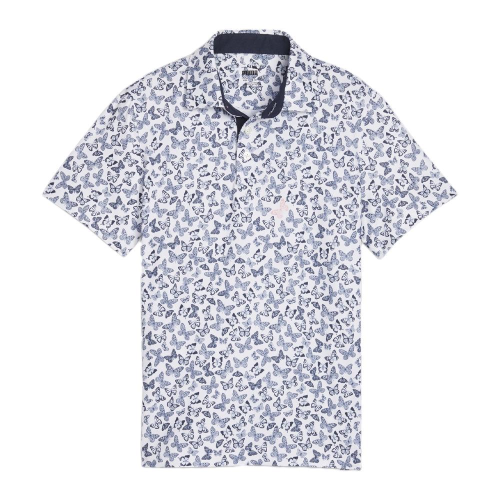 Polo Blanc/Marine Garçon Puma Butterflies pas cher