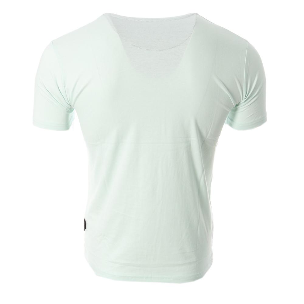 T-shirt Bleu Homme La Maison Blaggio MORO vue 2