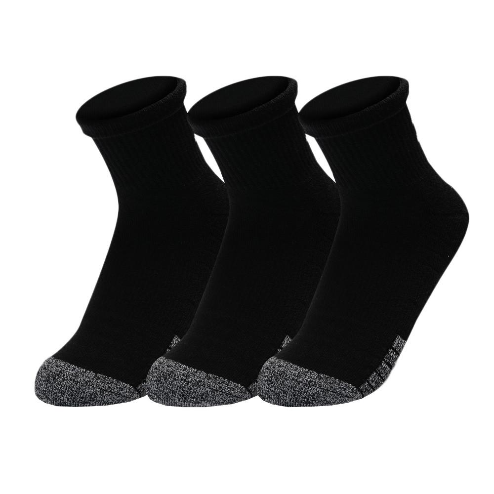 X3 Paires de Chaussettes Noires Homme Under Armour Heatgear 1353262 pas cher