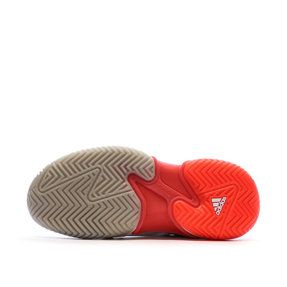Adidas Barricade Damen Tennisschuh Weiß/Pink Ansicht 5