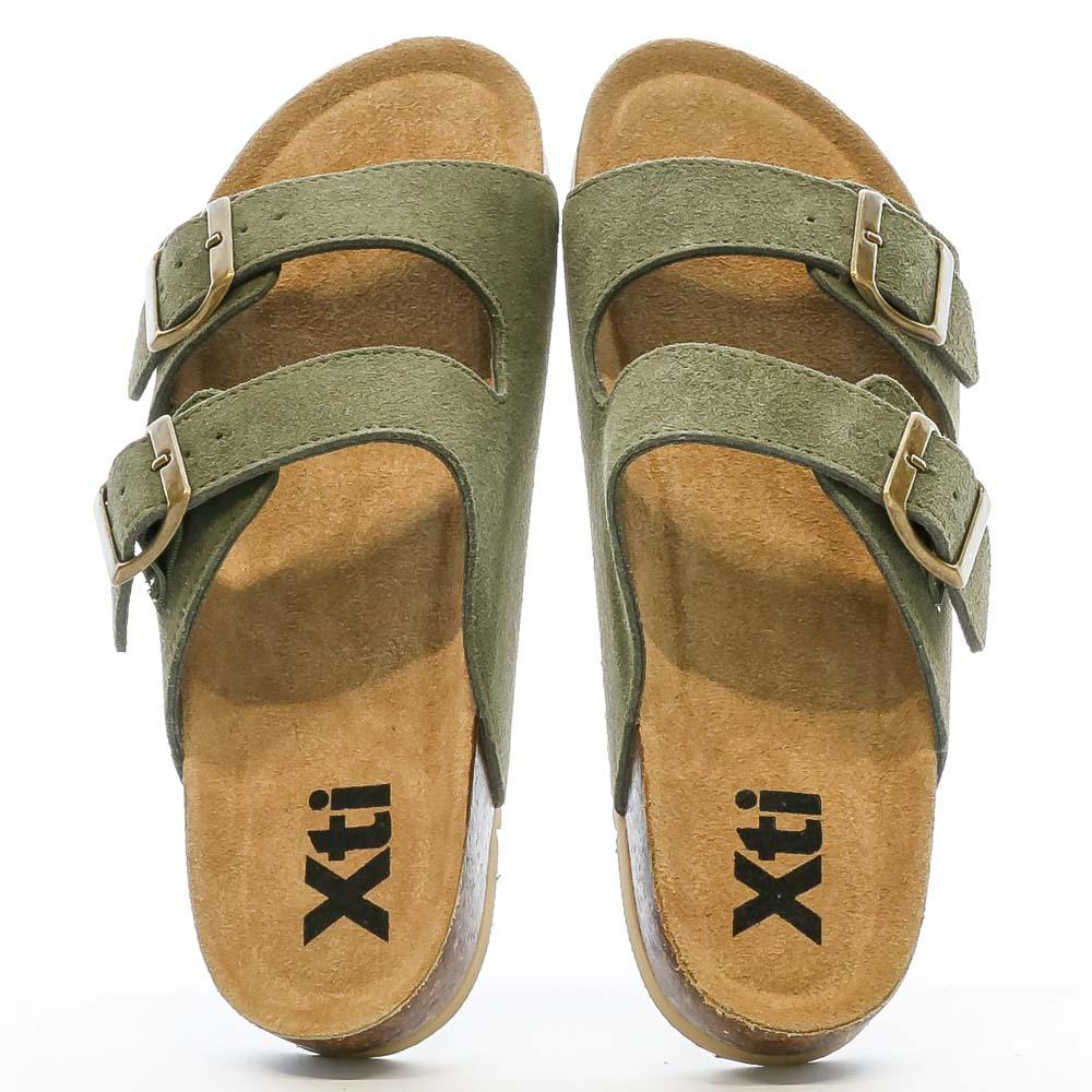 Sandales Kaki Femme Xti Cuir 142553 vue 3