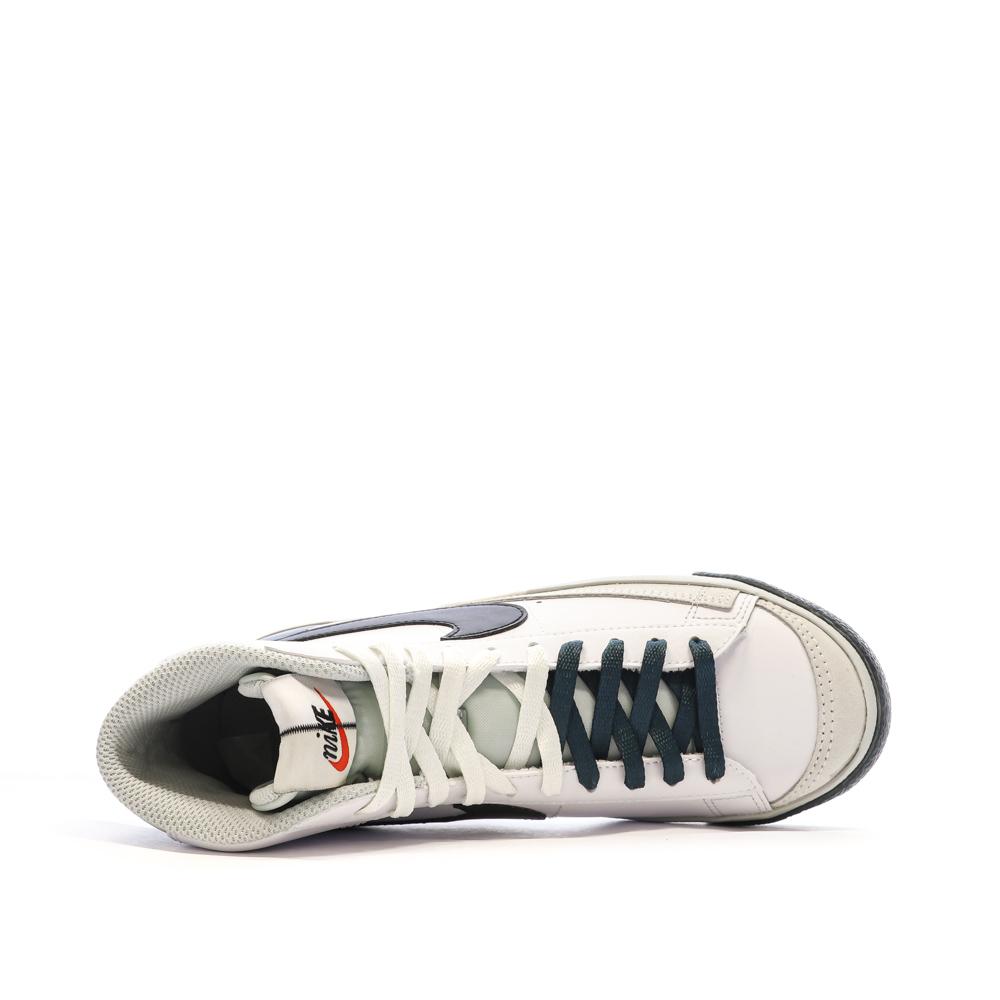 Baskets Blanches/Bleu Garçon Nike Blazer Mid '77 vue 4