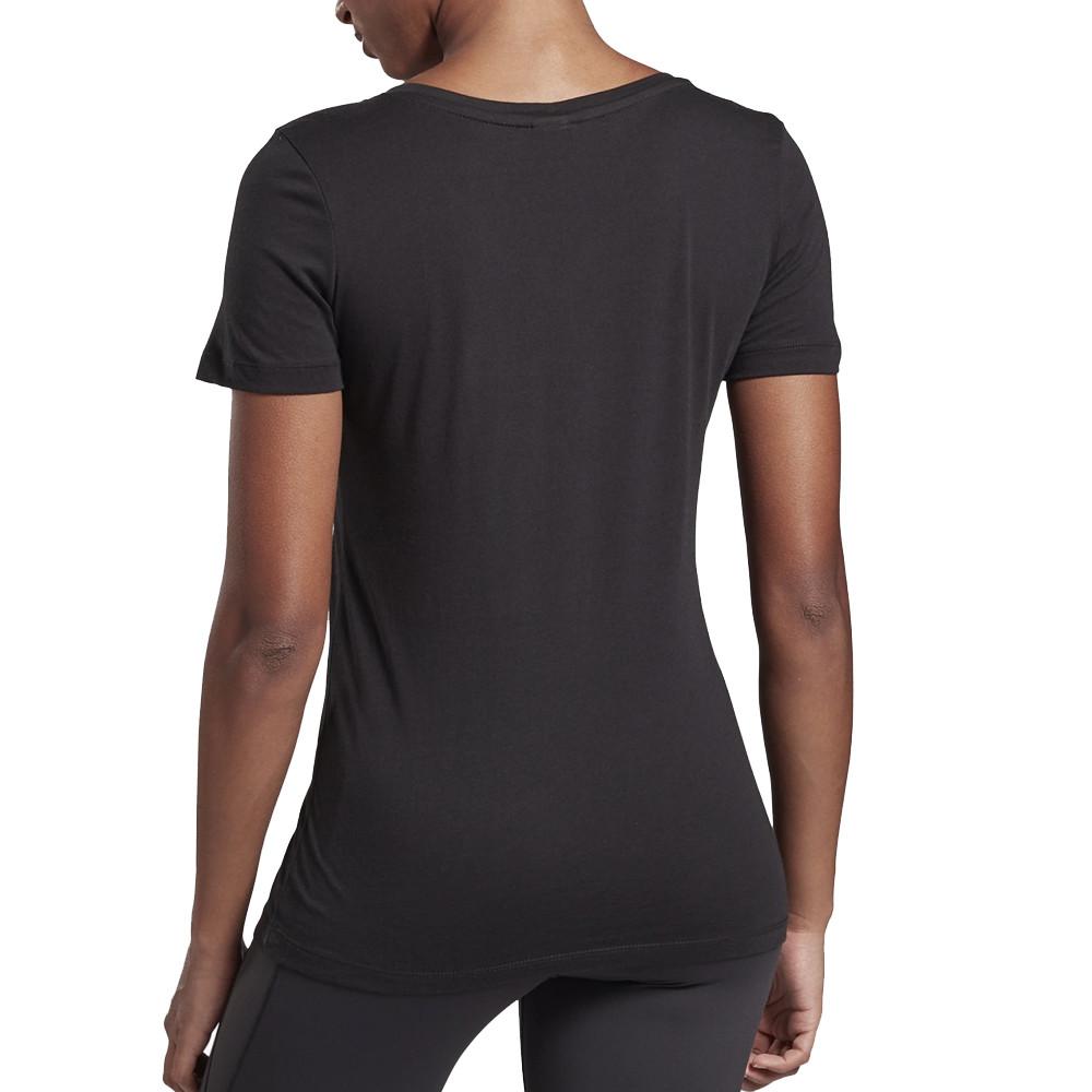 T-Shirt noir femme Reebok TE Graphic Tee Vector vue 2