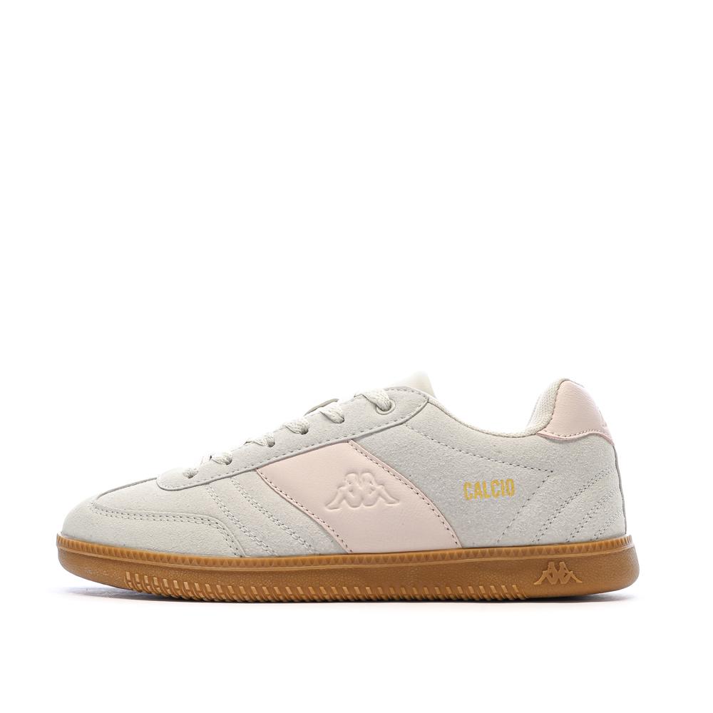 Baskets Gris/Rose Femme Kappa Mattea Suede pas cher