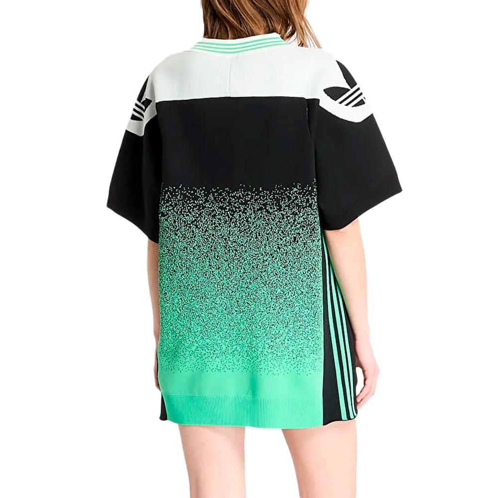 Maillot de Basketball Vert/Noir Femme Adidas vue 2