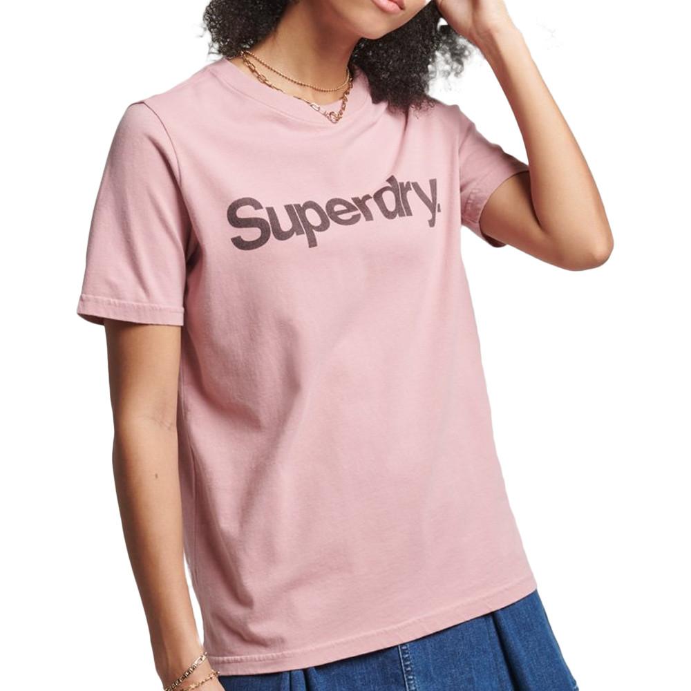 T-shirt Rose Femme Superdry CL Tee pas cher