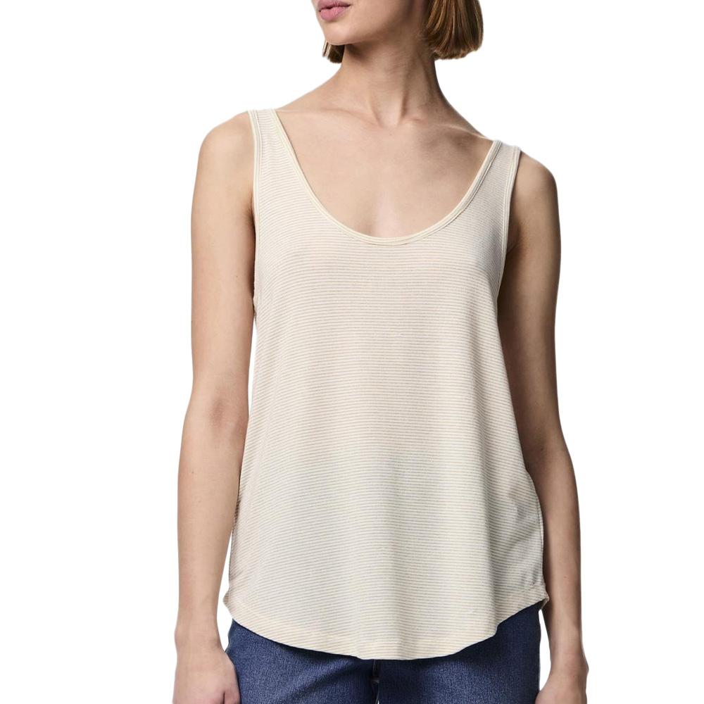 Débardeur Beige/Doré Femme Pieces Billo pas cher