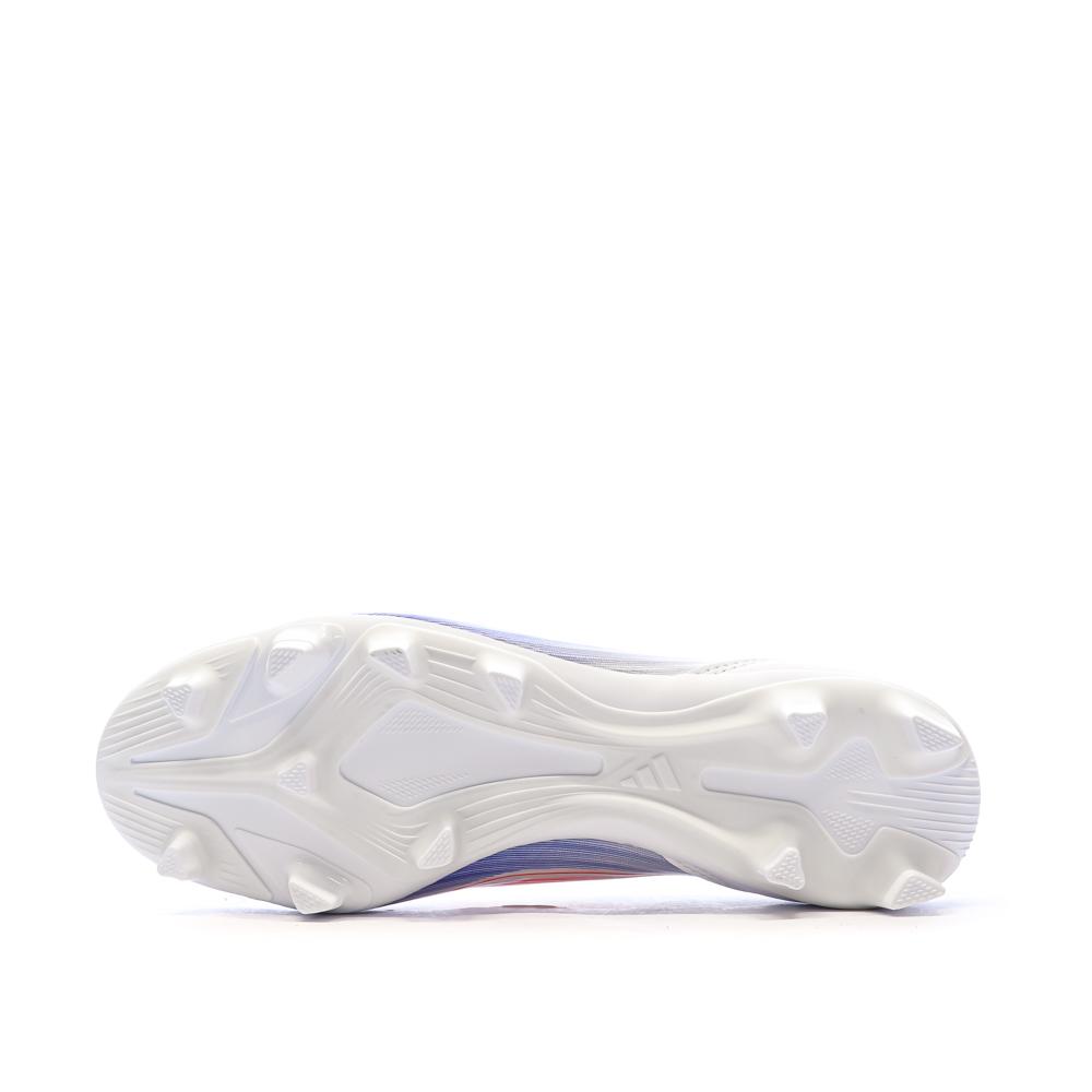 Chaussures de football Blanches/Bleu Homme Adidas F50 vue 5