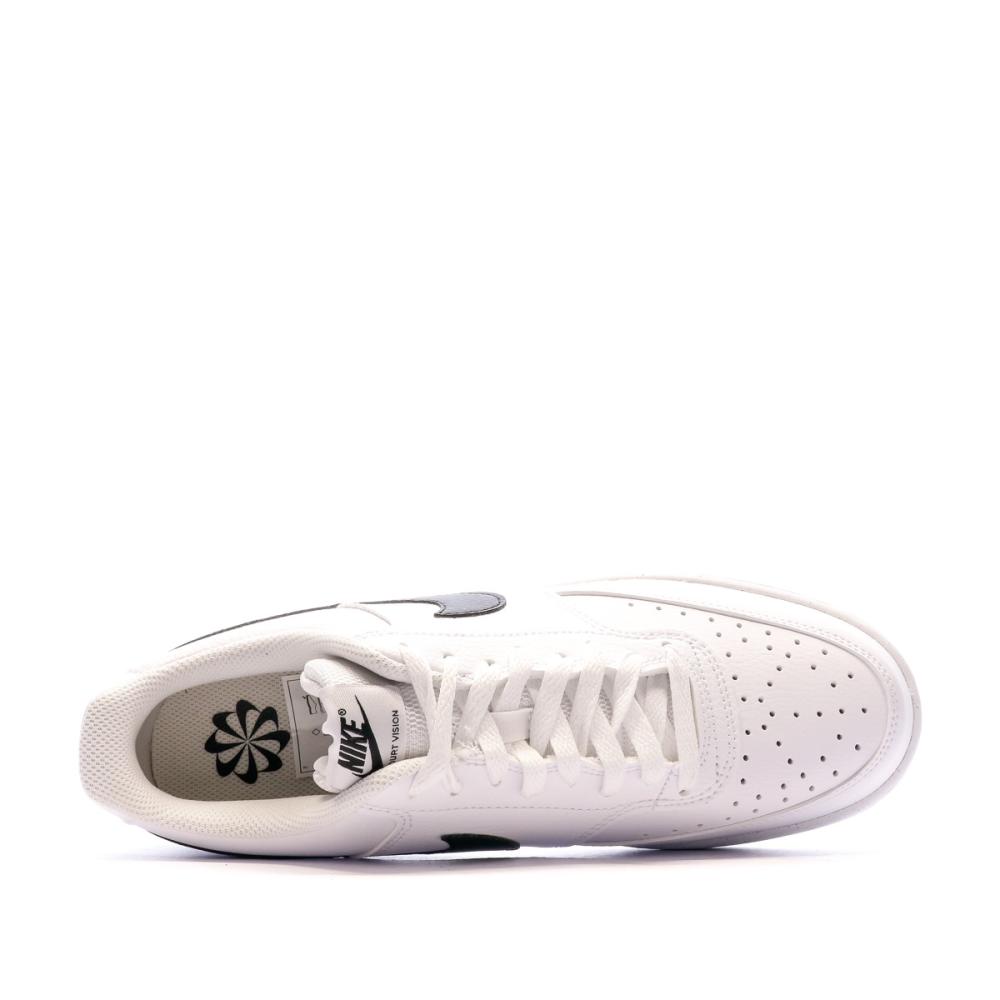 Baskets Blanc/Noir Homme Nike Court Vision Low vue 4